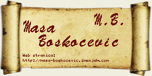 Maša Boškoćević vizit kartica